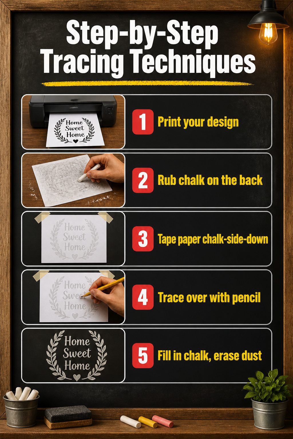 Christmas Chalkboard Doodles: 23 Festive Drawing Ideas for 2026 24 Instructions for tracing designs on a chalkboard.