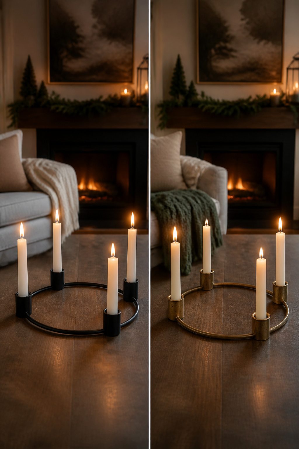 DIY Advent Candle Holder Ideas for 2026: Wreaths, Spirals and Displays 7 Candles lit in a wreath, emphasizing safety tips.