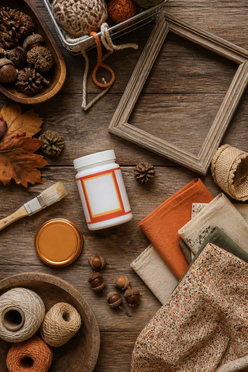15 Fall Craft Ideas for Adults: Pumpkins, Wreaths, Signs & More 16 Craft supplies including Mod Podge and fabric for fall projects.