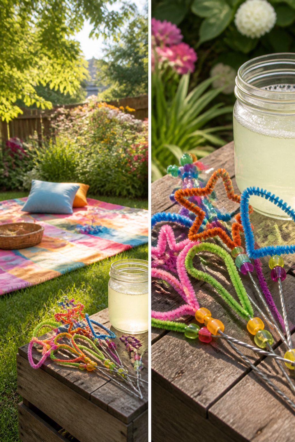 40 Summer Craft Ideas for Adults and Kids to Make in 2026 30 Bubble wands made from wire hangers and pipe cleaners.