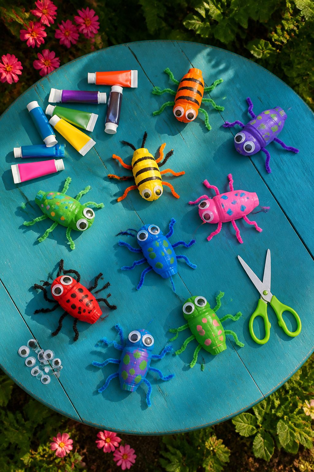 40 Summer Craft Ideas for Adults and Kids to Make in 2026 37 Bugs made from painted plastic spoons and pipe cleaners.