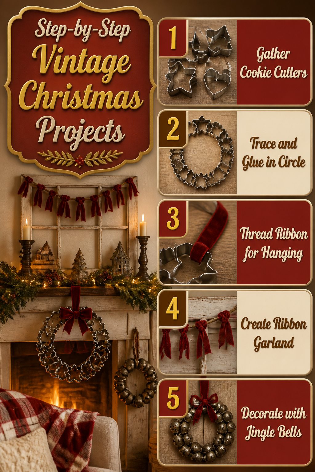 Vintage Christmas Display: Ornaments, Trees, Cards & Ephemera 26 Step-by-step instructions for creating vintage-inspired holiday projects.